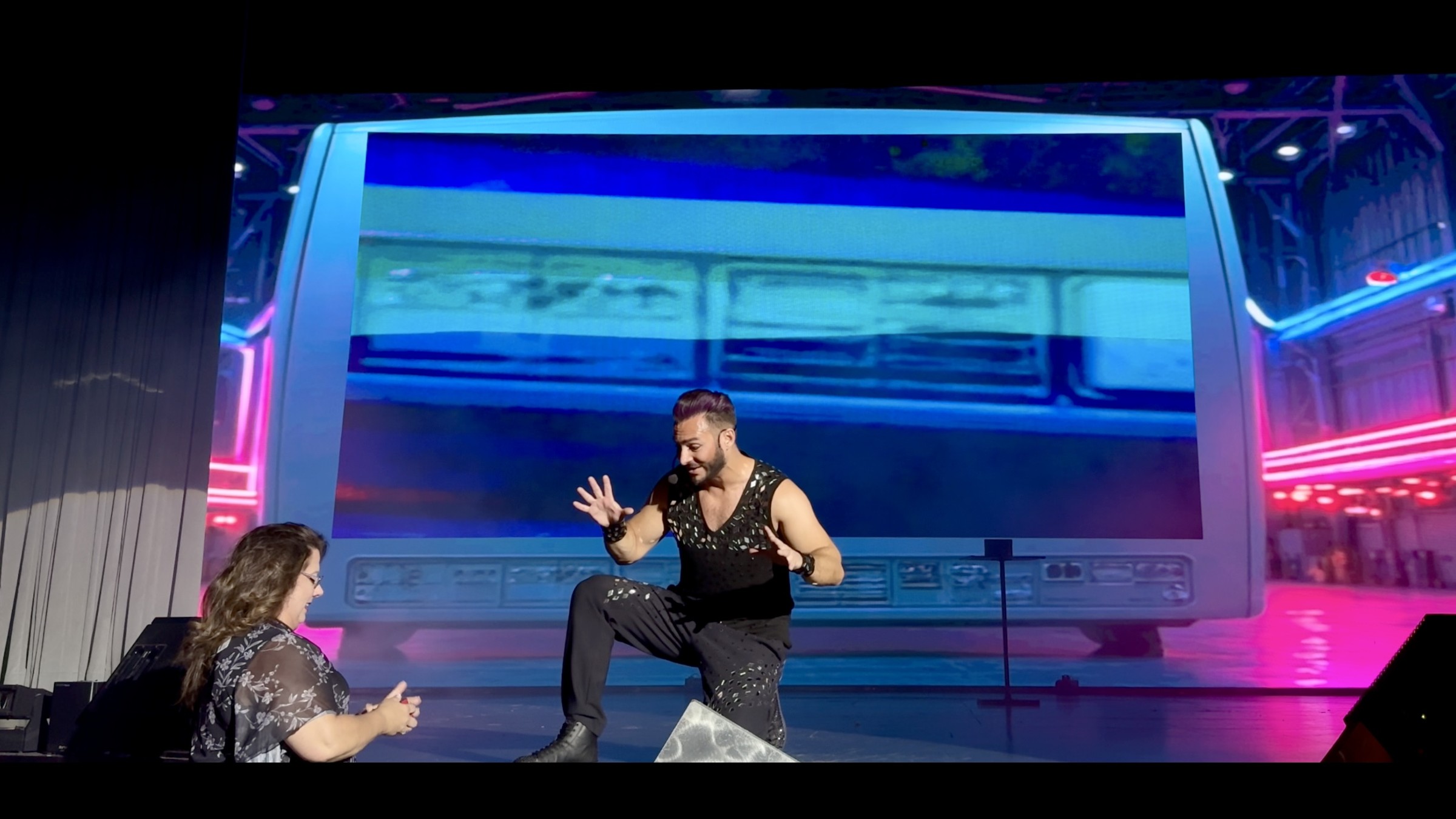 MSC Meraviglia production — audience moment on stage