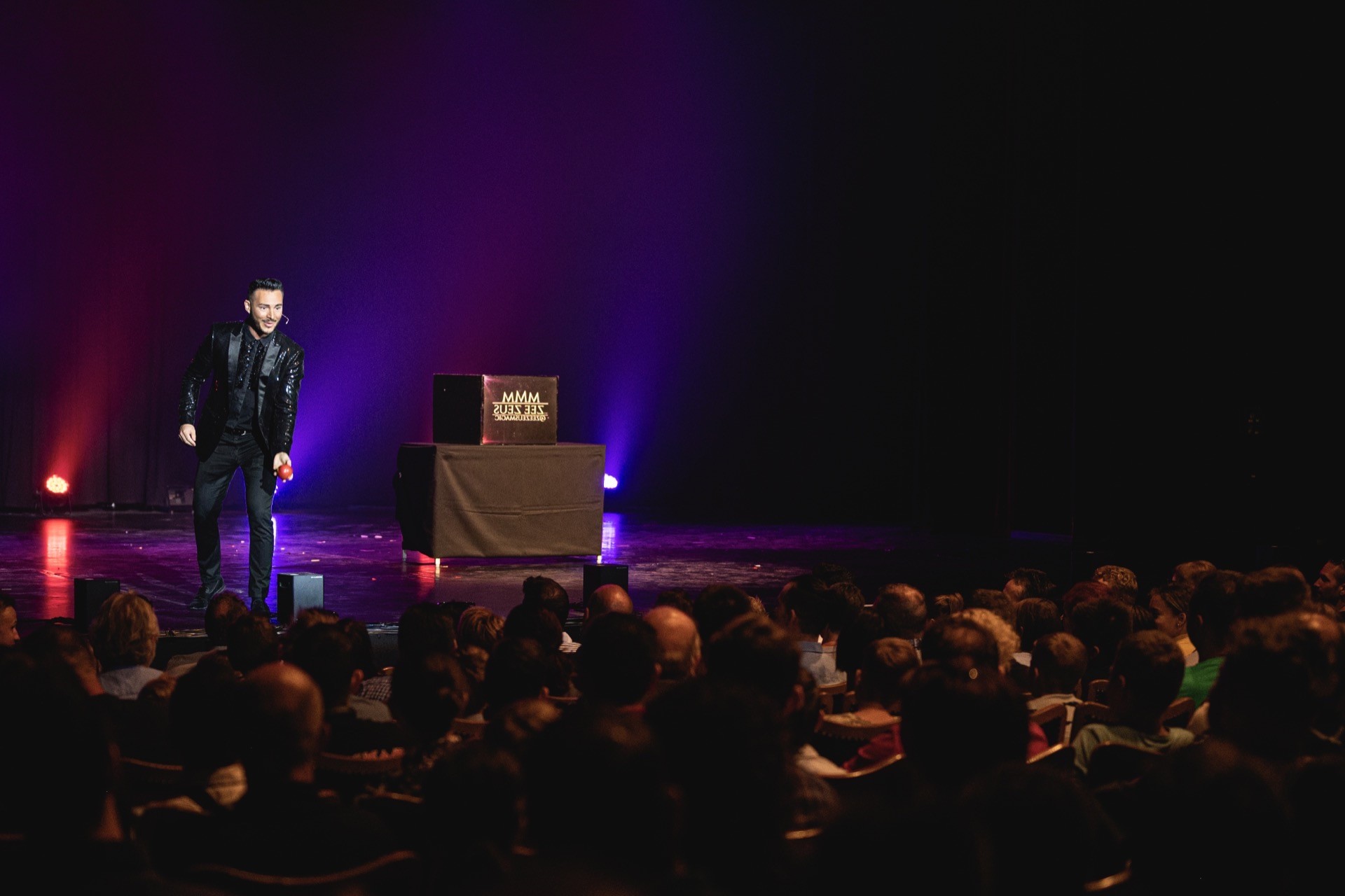 Zee Zeus — live theatre performance for a full house